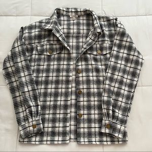 Flannel plaid sweater